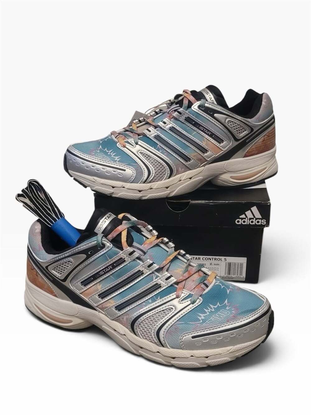NEW Adidas Adistar Control 5 Silver Metallic Core Black KJ5955 MENS 11 WOMENS 12